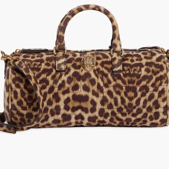 Kurt Geiger Leopard Print Barrel Bag - Picture 3 of 5